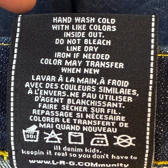 LRG Lifted Research Group Jeans Mens Dark Blue Denim Size 34 - Picture 11 of 13